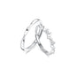 Couple Simple High Sense Four Claw Couple Rings Fashion Open Ring