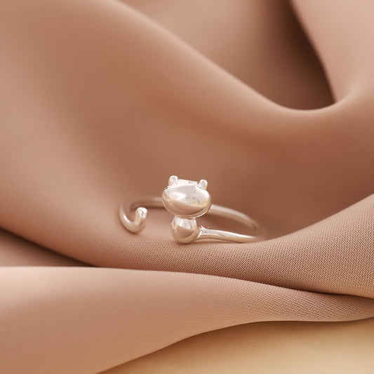 Cute Fashion Cat Simple Ring Female