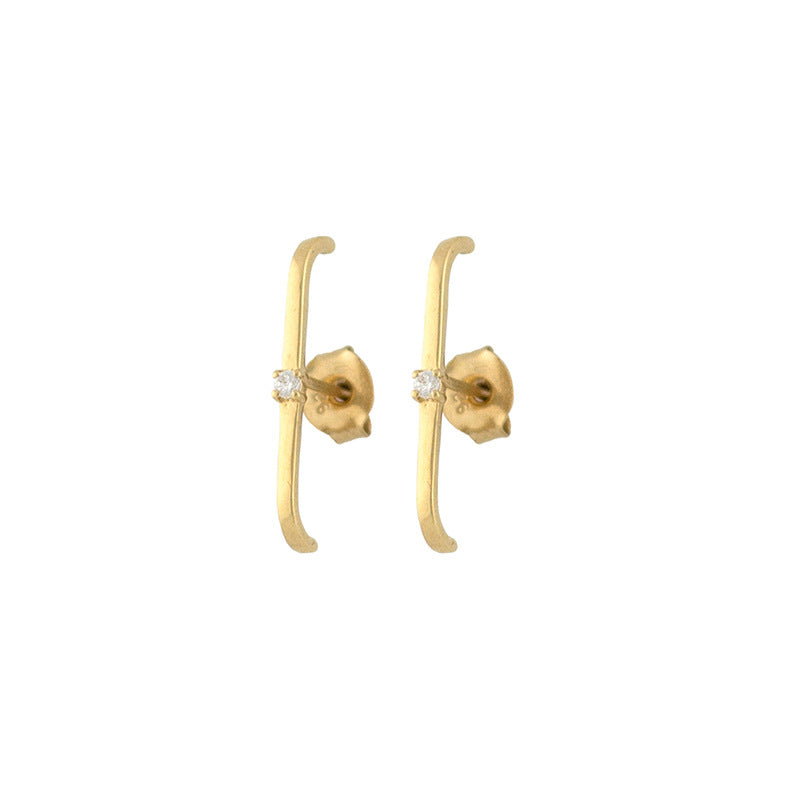 European And American Luxury Zircon Stud Earrings