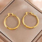 Fashion Simple 18K Gold Earrings Exquisite Glossy