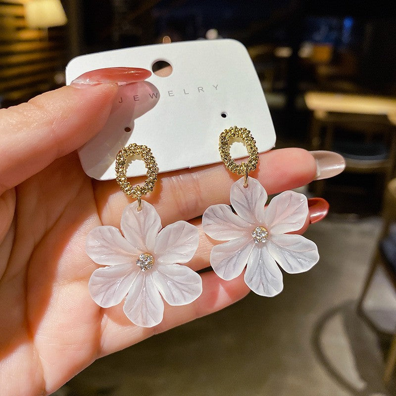 Fashion Elegant Acrylic Flower Earrings