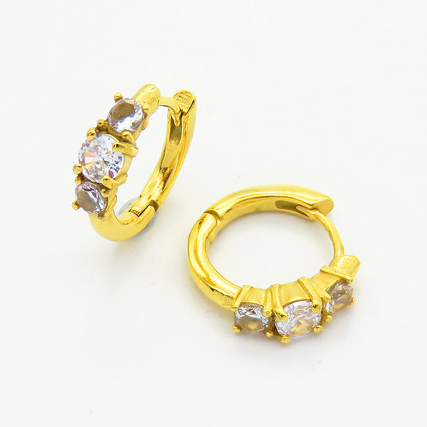 Advanced Design Versatile Multi-color Zircon Earrings