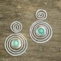 Fashion Nation Spiral Bluestone Drop Women's Earrings