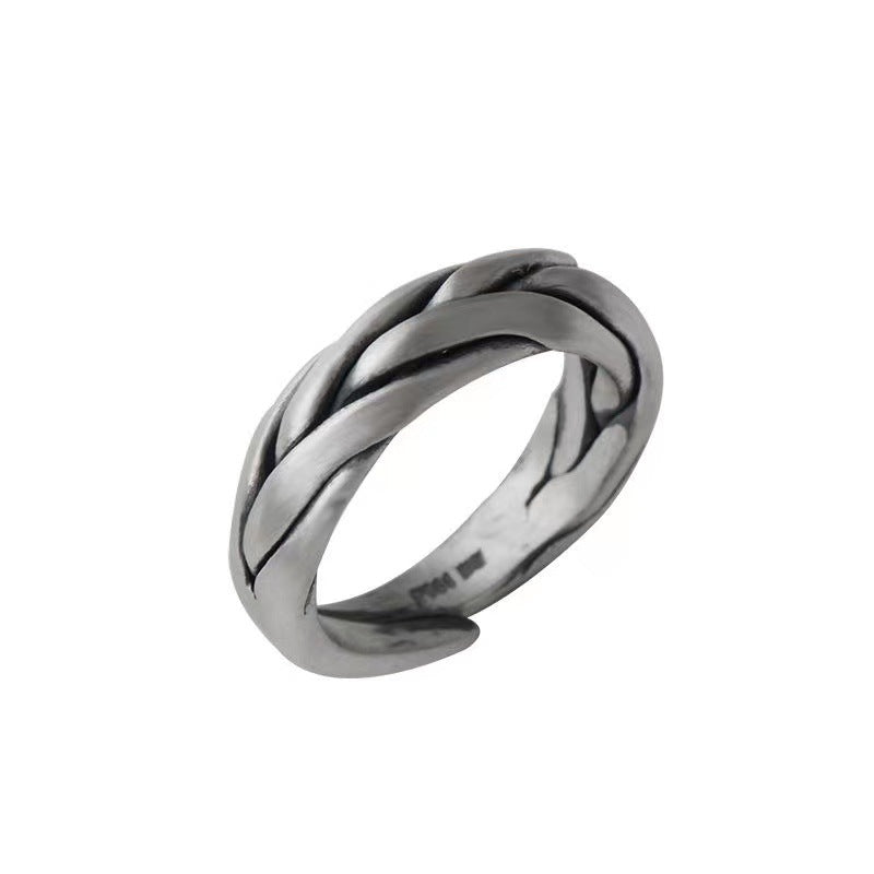 Personality Woven Retro Twist Ring