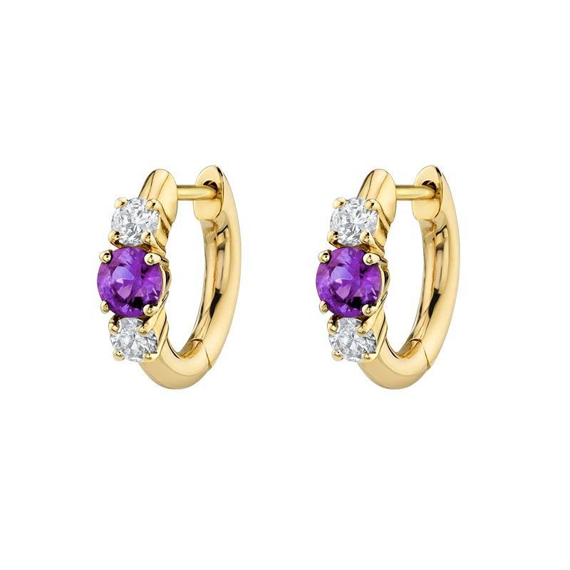 Advanced Design Versatile Multi-color Zircon Earrings