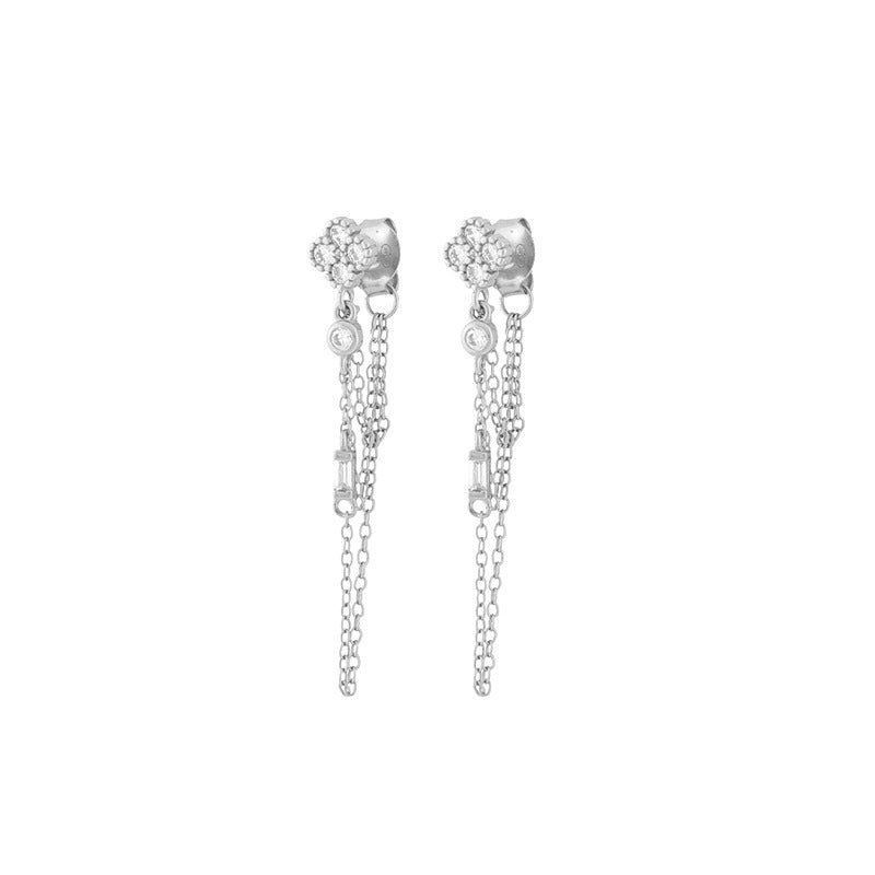 European And American Luxury Zircon Stud Earrings