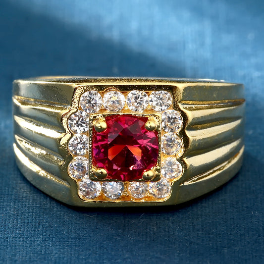 European And American Inlaid Zircon Ring