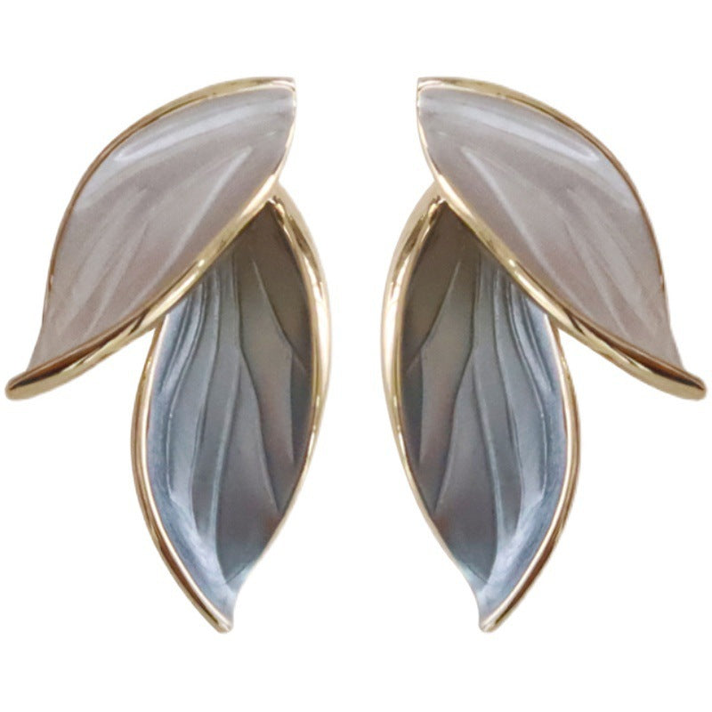 Simple Fashion Style Leaf-shaped Earring Female Personality