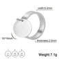 6MM Wide Hanging Wafer Fashion Simple Titanium Steel Ring