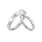 Couple Simple High Sense Four Claw Couple Rings Fashion Open Ring