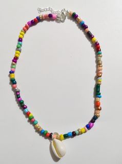 Short Necklace Handmade Wild Color Rice Bead Necklace