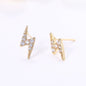 Simple Mini Lightning Zircon Stud Earrings For Women