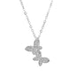 Rhinestone butterfly necklace