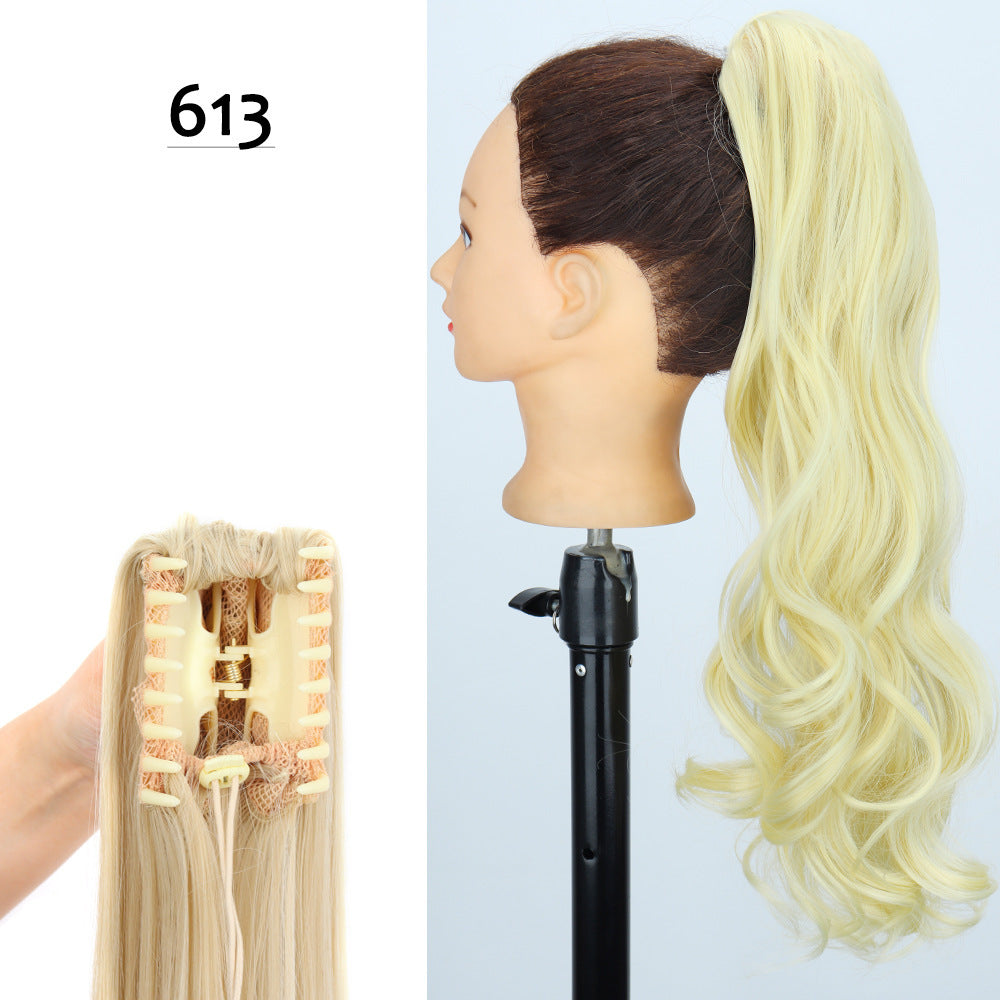 24inch Wig Ponytail Big Wave Long Roll Hair Clip