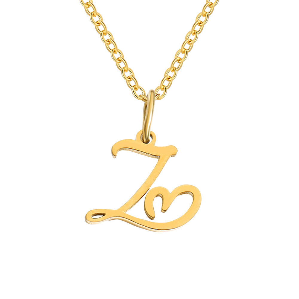 New 26 Letter Necklace Versatile Personality Necklace Pendant