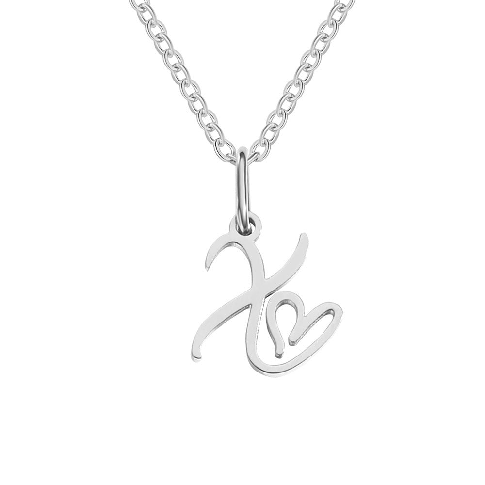 New 26 Letter Necklace Versatile Personality Necklace Pendant