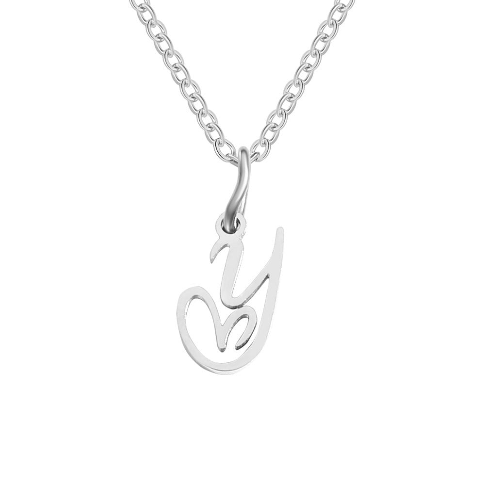 New 26 Letter Necklace Versatile Personality Necklace Pendant