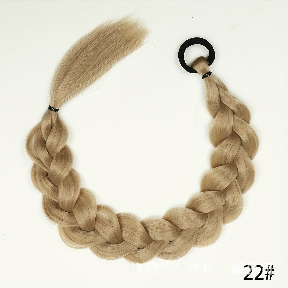 Wig Ponytail 24-inch Fishbone Plaits Headdress Twist High-temperature Fiber Hair