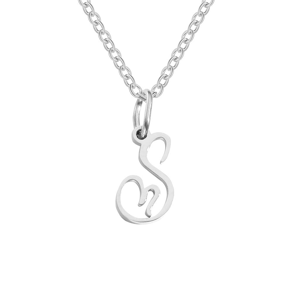 New 26 Letter Necklace Versatile Personality Necklace Pendant