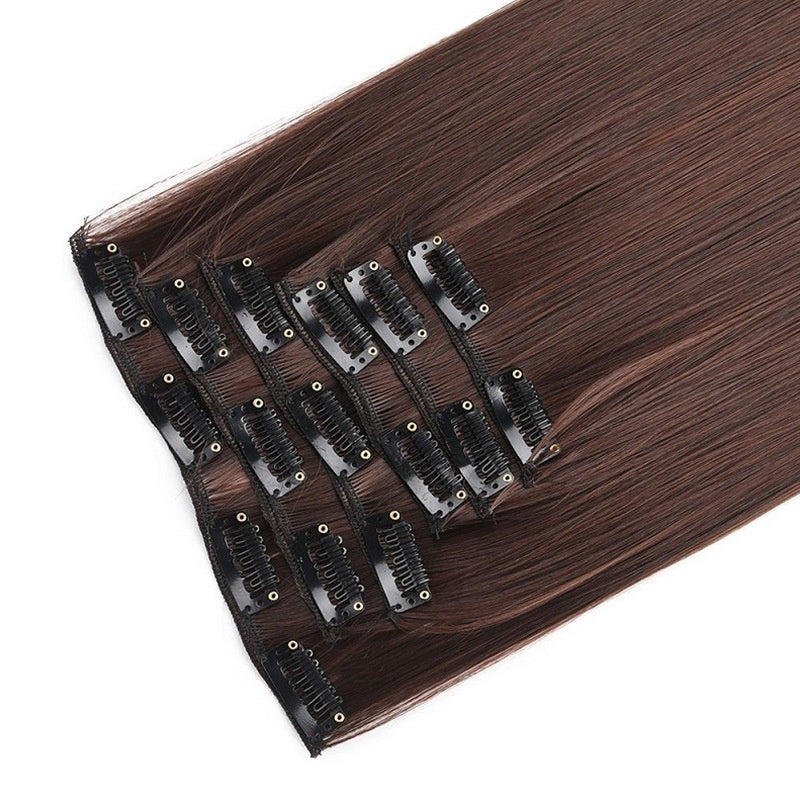 Wig Extensions 6-piece Set, Long Straight Hair