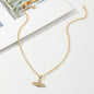 Full Diamond Saturn Necklace Creative Single Layer Planet Necklace