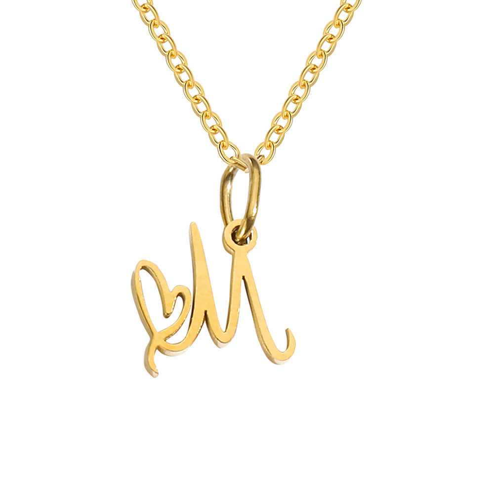 New 26 Letter Necklace Versatile Personality Necklace Pendant