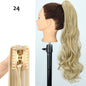 24inch Wig Ponytail Big Wave Long Roll Hair Clip