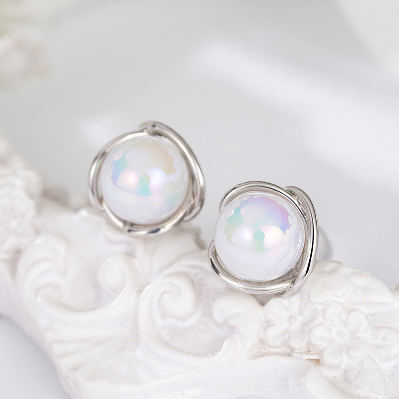 Colorful Imitation Moonstone Earrings Women's Fashion